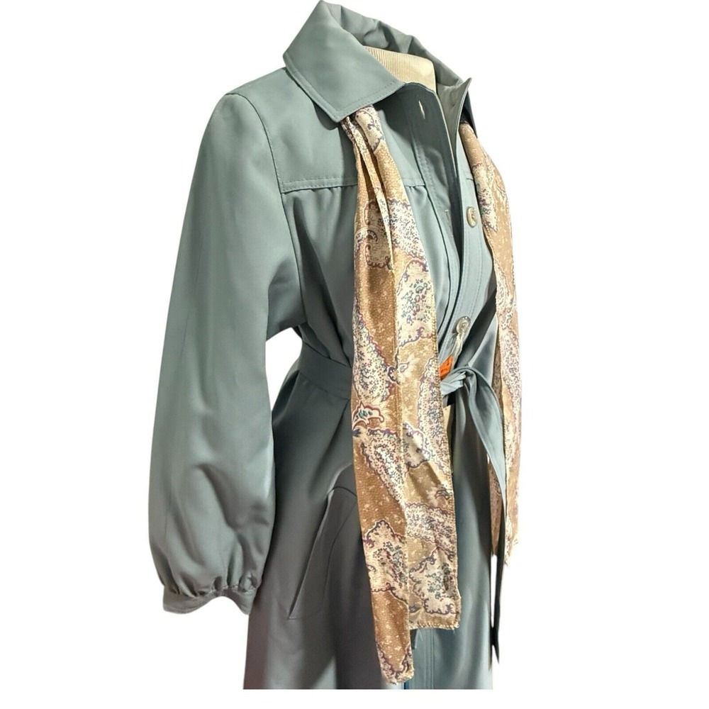 NEW 70s Vintage‎ Womens 8 Long Trench Coat Sears Catalog Feature Belted NOS Mint